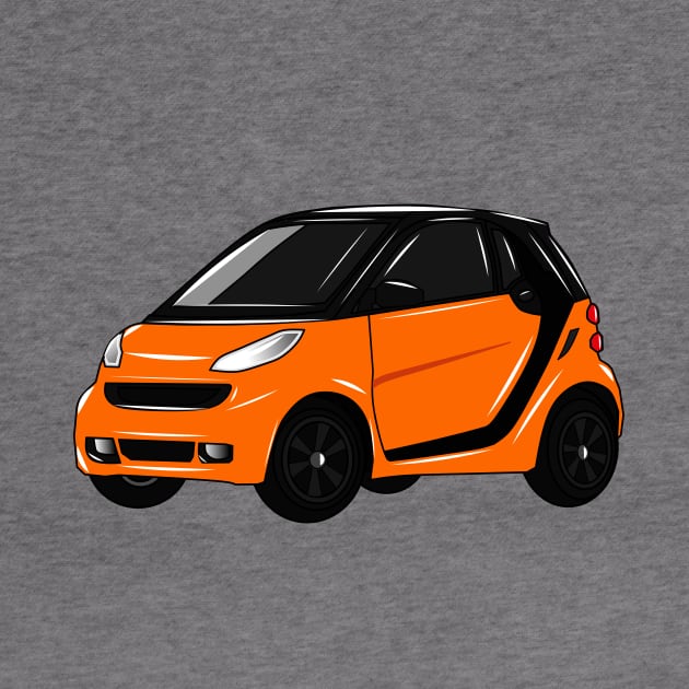 Micro car cartoon illustration by Miss Cartoon